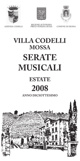Op. Serate Musicali.indd - Azienda Agricola Codelli