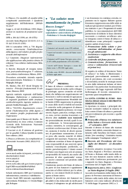 La salute: non mandiamola in fumo