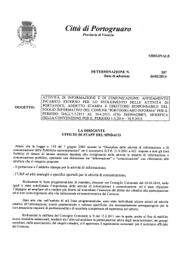Determinazione Dirigenziale n. 207 del 26/02/2014