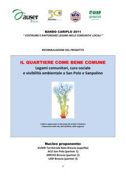 Il quartiere come bene comune