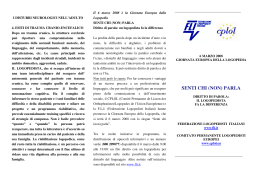 volantino informativo - Associazione Logopedisti Piemontesi