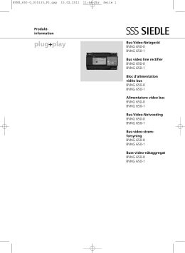 Produkt- information Bus-Video-Netzger&auml;t BVNG 650-0