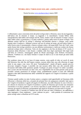 storia degli orologi solari a rifrazione