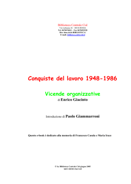 Conquiste del lavoro 1948-1986 Vicende organizzative