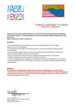 Premesse Obiettivi Programma x A Napoli ci vuole fegato 2015