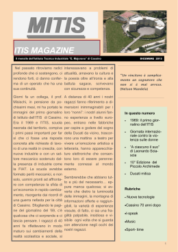 itis magazine - ITIS "ETTORE MAJORANA" di Cassino (FR)