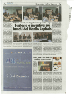 1 dicembre 2011 “Il Quotidiano” ()