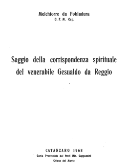 Saggio corrispondenza spirituale 01