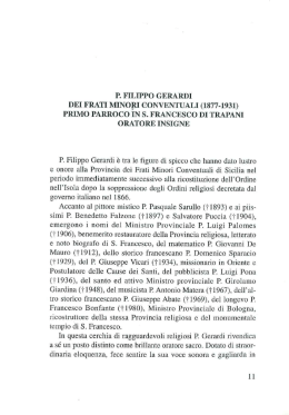 P. FRANCESCO COSTA, P Filippo Gerardi dei Frati