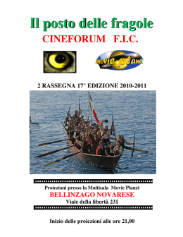 17°edizione2010-11 2 rassegna - Il cineforum "Il posto delle fragole"