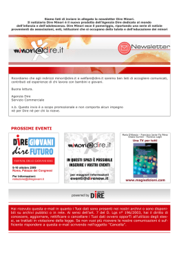 Newsletter - Il Portale Italiano dell`Educazione Sostenibile