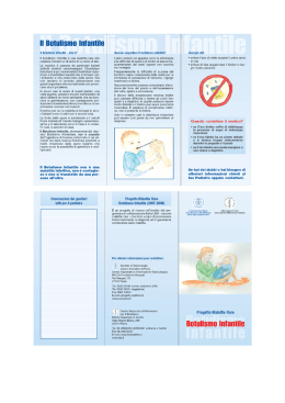 Botulismo Infantile Informazioni per i Genitori
