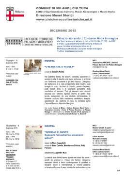 Newsletter Musei Storici_Dicembre 2015