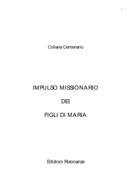 impulso missionario dei figli di maria