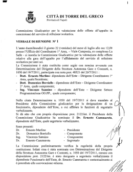 verbali gara refezione - Comune di Torre del Greco