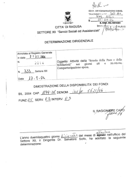 Page 1 $:::::--F:ł &eacute;. $ CITTA` DI RAGUSA &Icirc;NSTRU SETTORE Xll