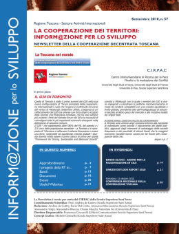 Newsletter n.57 - Scuola Superiore Sant`Anna