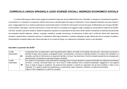 Curricolo di lingua spagnola