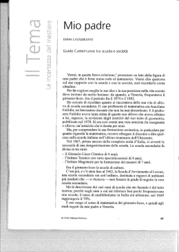 Mio padre - Dipartimento di Matematica
