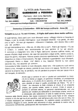 Nr. 38/2015 dal 13/09 al 20/09
