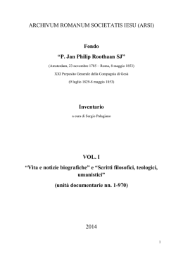 P. Jan Philip Roothaan SJ - The Jesuit Curia in Rome