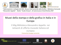 Musei della stampa e della grafica in Italia e in Europa