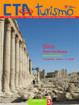 Tour con Bosra - CTA - Centro Turistico Acli