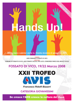 Opuscolo AVIS - Avis Fossato di Vico