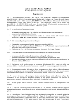 REGOLAMENTO e DOMANDA PDF - CORALE POLIFONICA "Cento