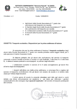 ISTITUTO COMPRENSIVO &ldquo;Giovanni Pascoli&ldquo; di CENTO