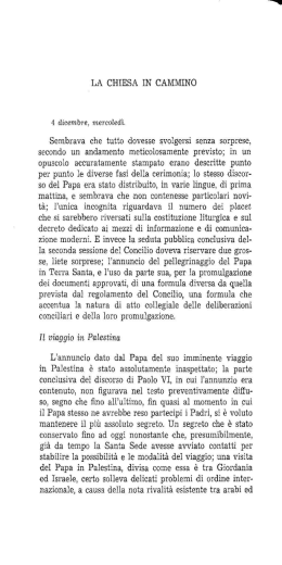 la chiesa in cammino - Chiesa di tutti, Chiesa dei poveri