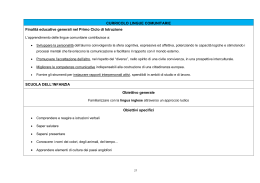 Curricolo di Lingue Comunitarie