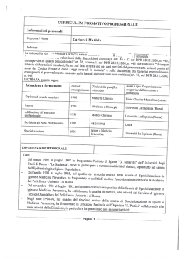 La sottoscritta do ` &ldquo;&ldquo; Matilde Carlucci, nata a C