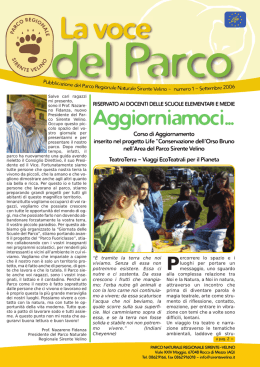 newsletter n.1 - Parco Naturale Regionale Sirente Velino