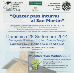 “Quater pass inturnu al San Martin”