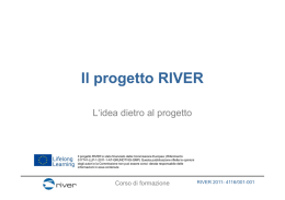 1.1 Presentazione del progetto RIVER