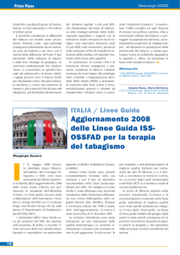 ITALIA/Linee Guida Aggiornamento 2008 delle Linee Guida ISS