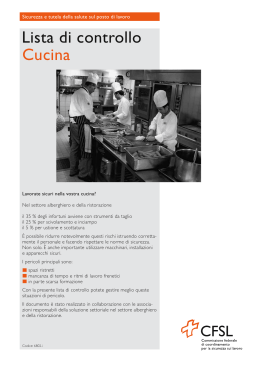 Sicurezza e tutela della salute sul posto di lavoro