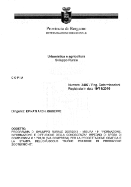 Determinazioni - Provincia di Bergamo