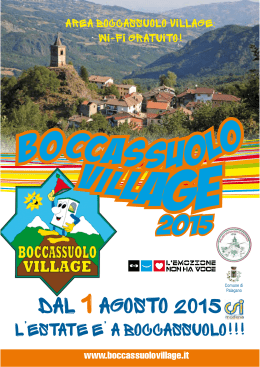 Opuscolo Informativo - Boccassuolo Village