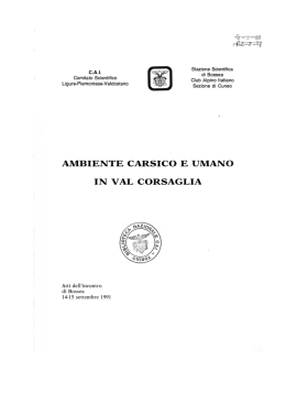 L`esplorazione e lo studio del sistema carsico di Bossea