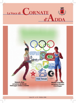 Numero Ottobre 2006 - Comune di Cornate d`Adda