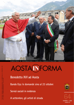 Benedetto XVI ad Aosta