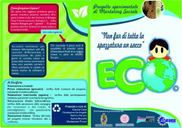 Sintesi del progetto - Marketing sociale e Comunicazione per la salute