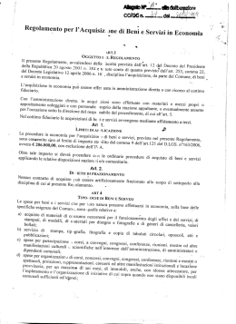 Acquisizione di Beni e Servizi in Economia