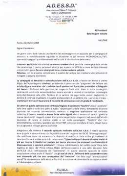 Ai Presidenti delle Regioni Italiane