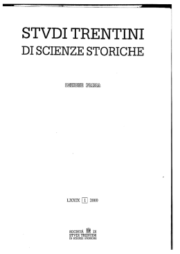 Page 1 STVDI TREN TIN I DI SCIENZE STORICHE @MMM @REM