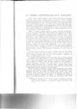 LA CHIESA CONVENTUALE DI S. GIOVANNI*`