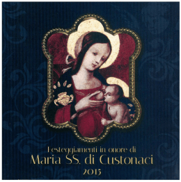 Page 1 Page 2 A: FESTA DELLA ) xt` MADONNA l MARIA REGINA