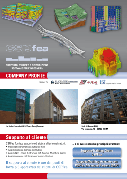 CSP Fea Company Profile - software per l`ingegneria